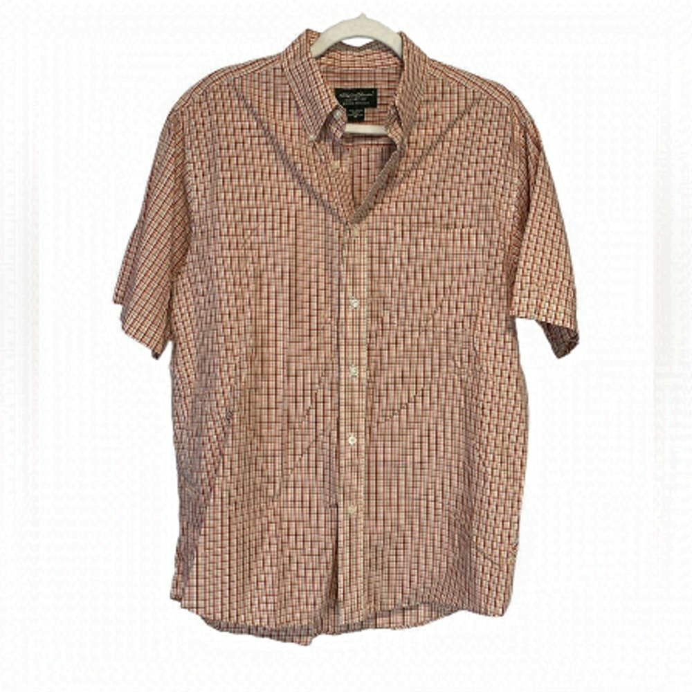 Eddie Bauer Plaid Short Sleeve Dress Shirt
